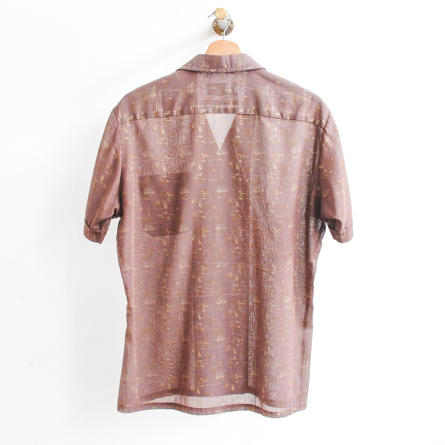 bruin vintage hemd merk country club achterkant fresh vintage