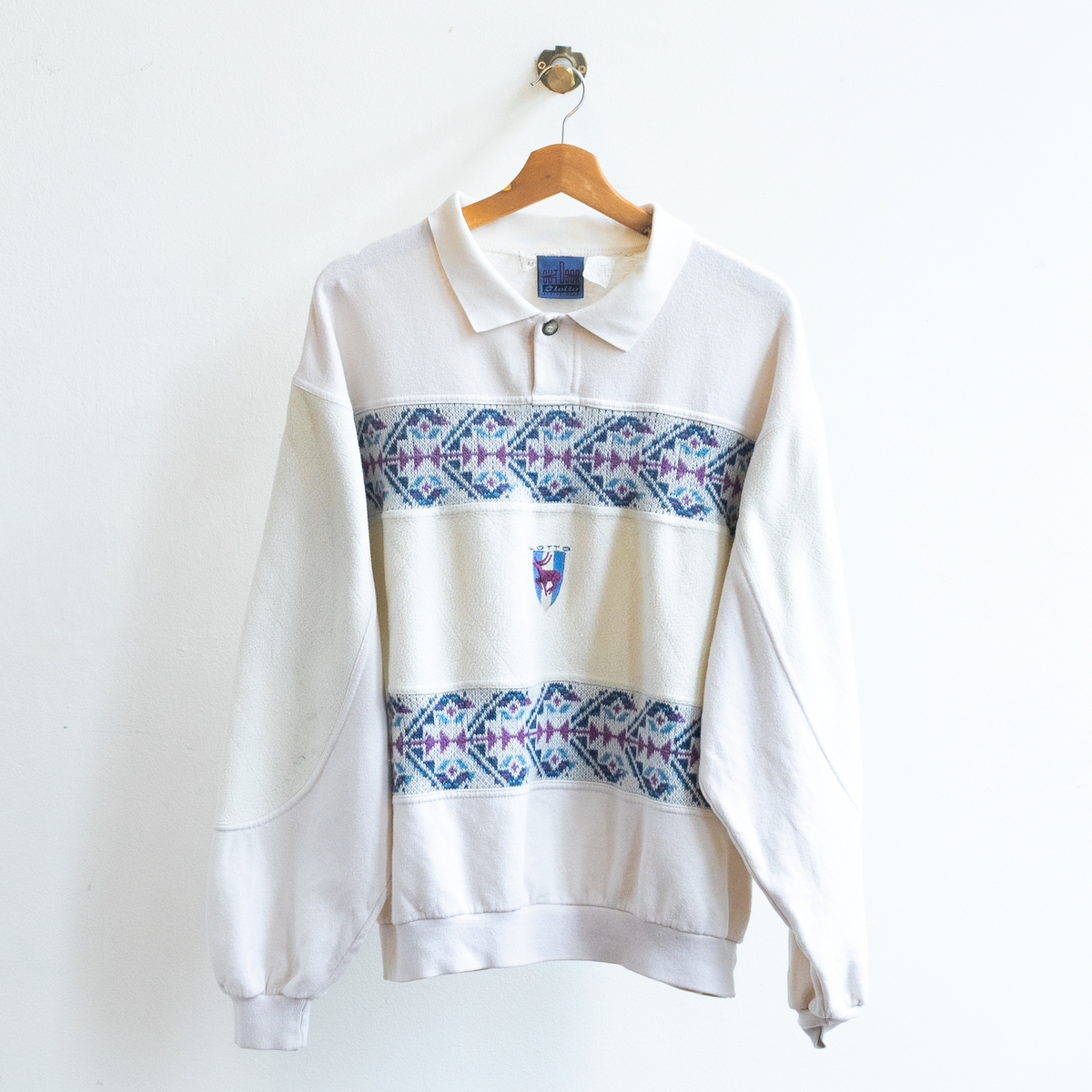 80s White Lotto Outdoor gorpcore Indie Sweater
