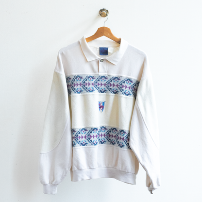 80s White Lotto Outdoor gorpcore Indie Sweater