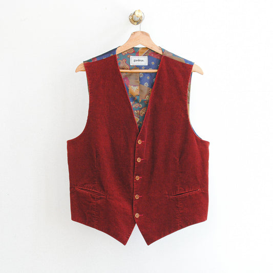 Bordeaux Corduroy Vintage Gilet