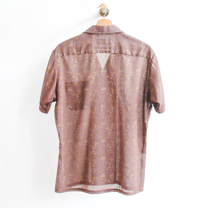 bruin vintage hemd merk country club achterkant fresh vintage