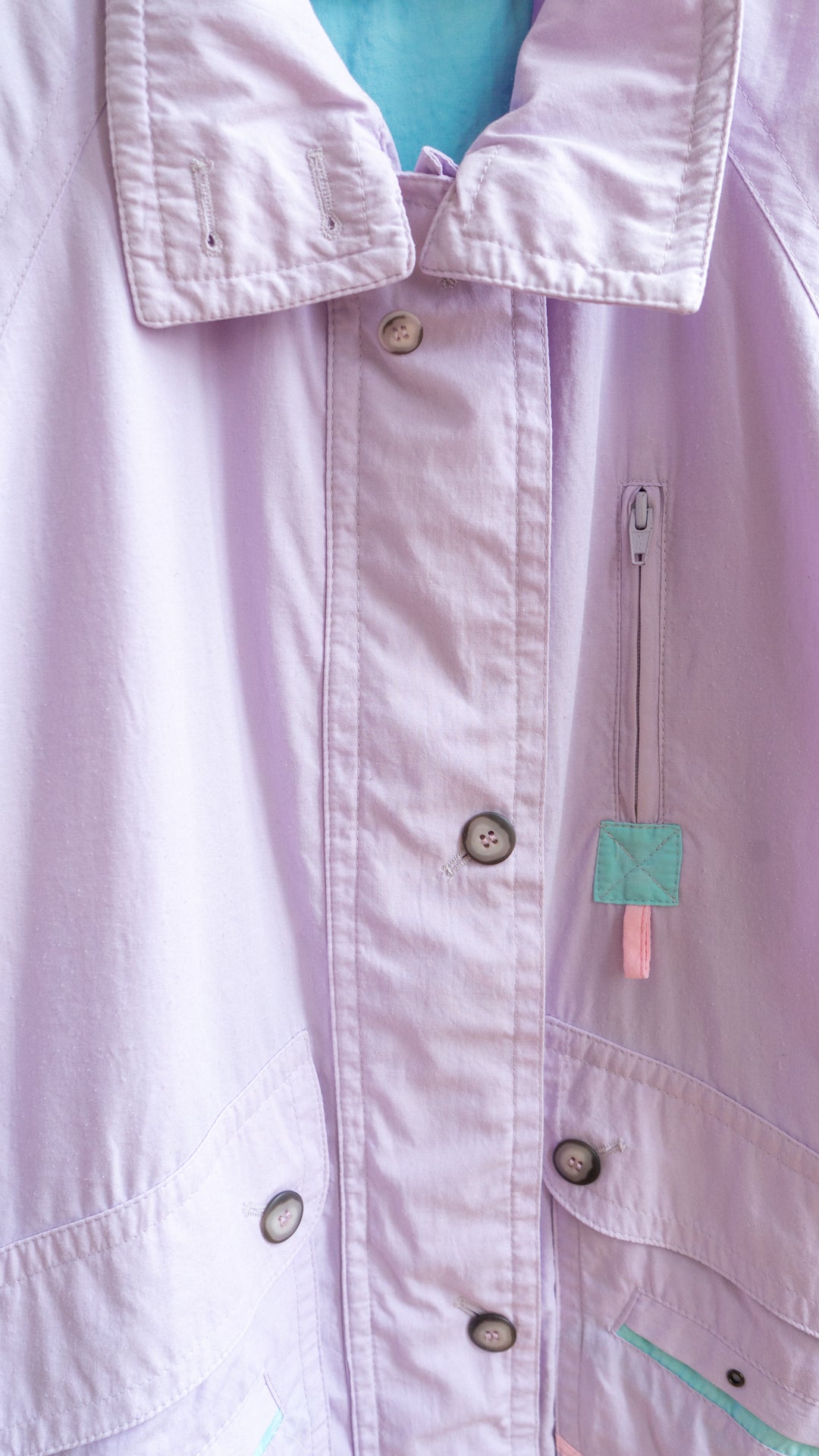 detail light purple 80s coat Fresh Vintage