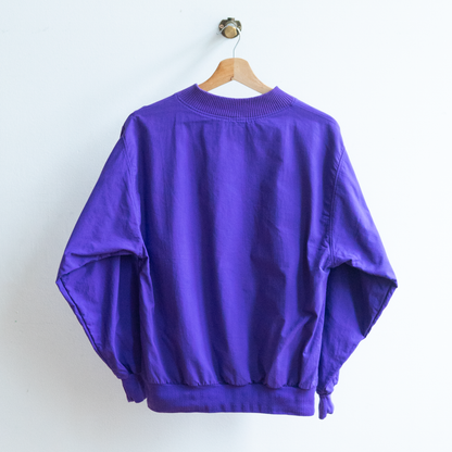purple 80s pullover ribbed collar