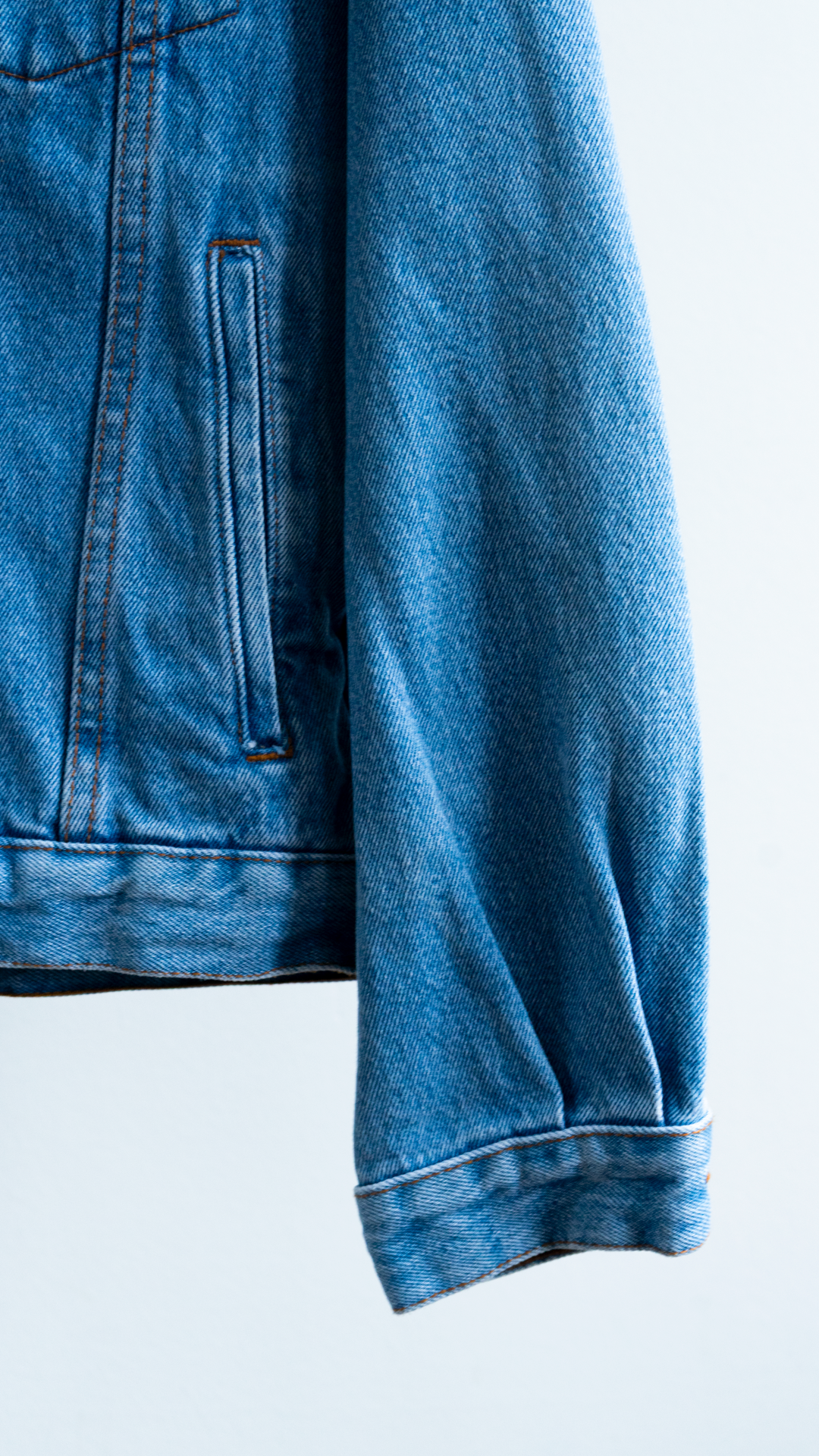 close-up secondhand jeans jacket