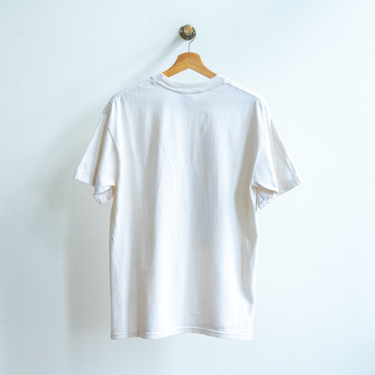 back of white secondhand T-shirt Fresh Vintage