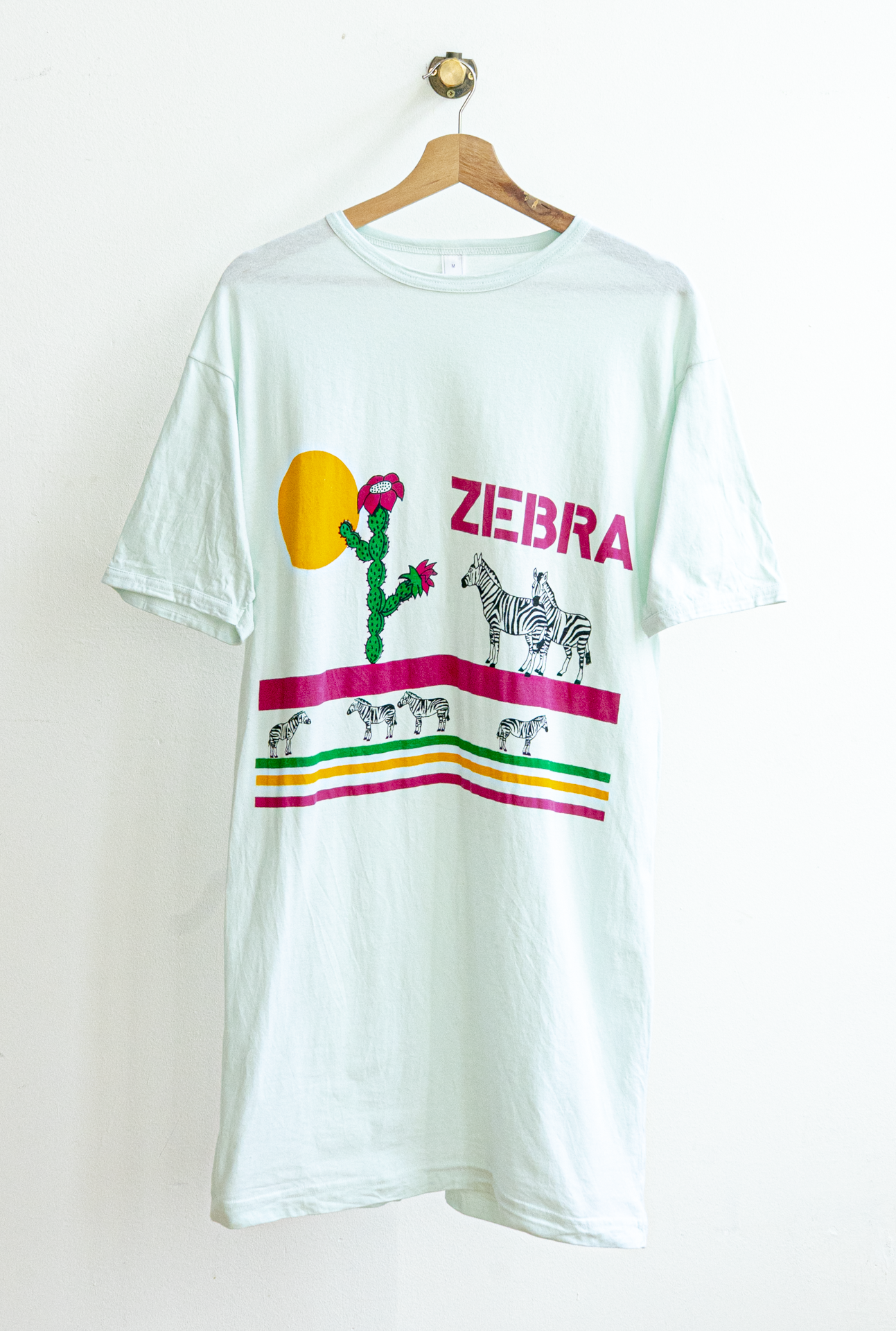 vintage zebra night t-shirt
