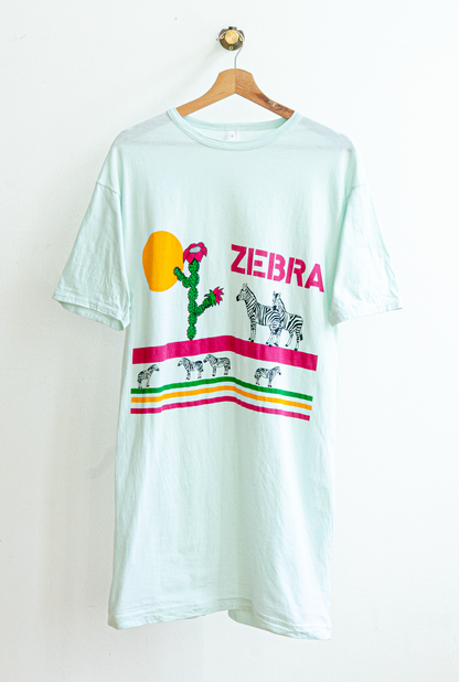 vintage zebra night t-shirt