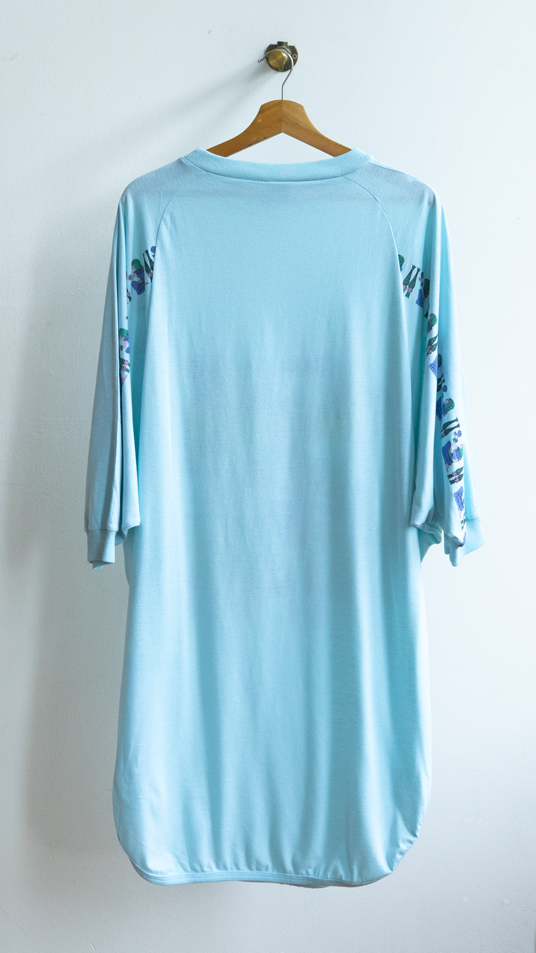 light blue oversized vintage t-shirt nightgown back