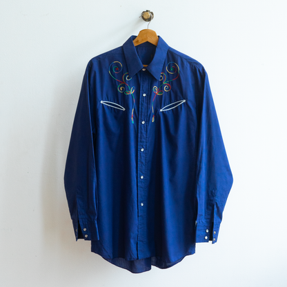 Dark Blue 70s Vintage Shirt