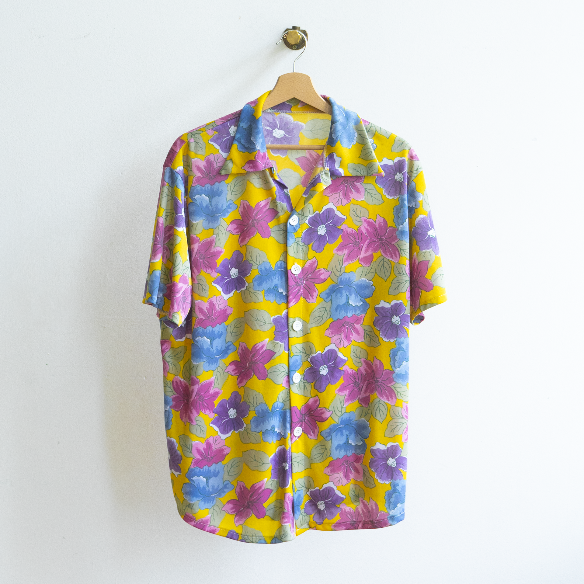 yellow vintage flower shirt fresh vintage