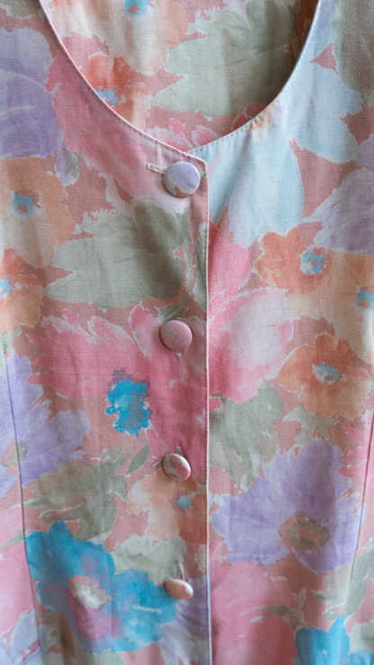 close-up floral vintage eighties blazer