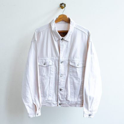 white vintage diesel jeans jacket