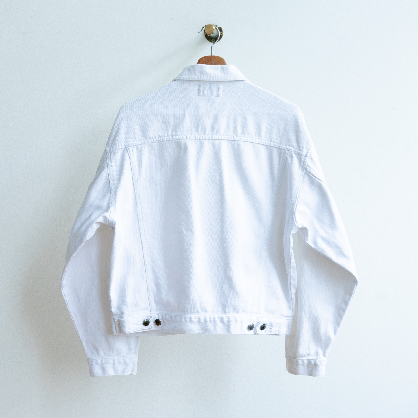 witte vintage jeansjas achterkant