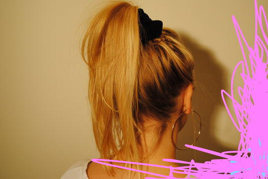 Handmade Black Scrunchie